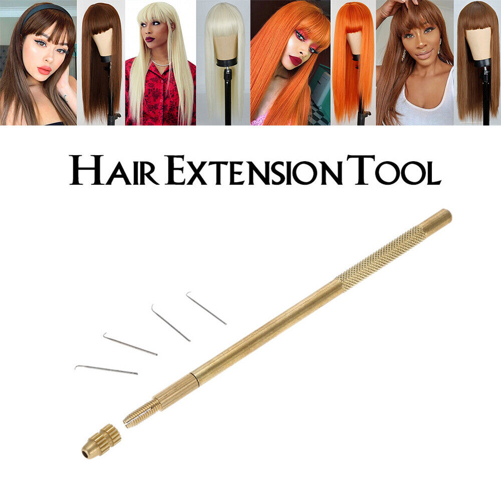 5pcs/set Ventilating Holder with Copper Handle for DIY Lace Wig Needles