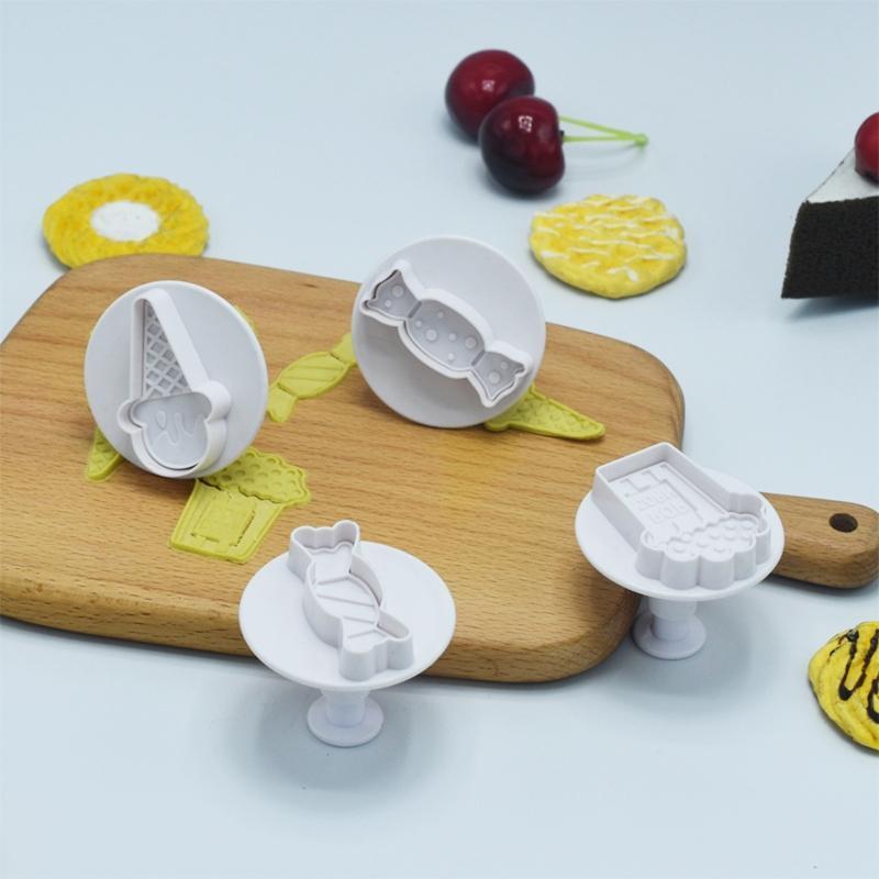 Biscuit Stamper Biscuit Cutter Cookie Cutters Plastic Material for DIY Baking