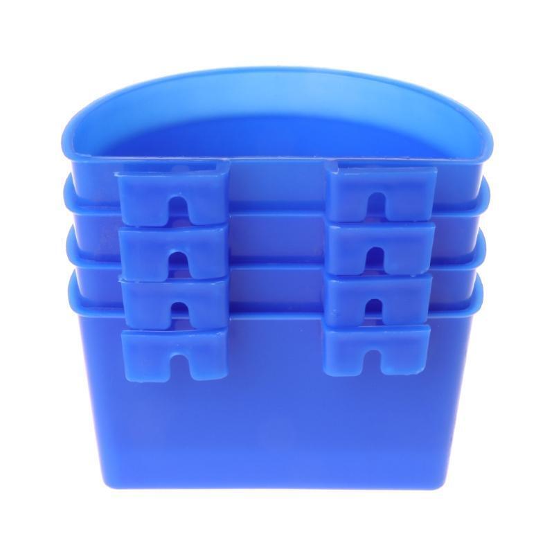 4pcs Pigeon Feeder Water Food Feeding Birds Parrots Hanging Cage Semicircle Bowl