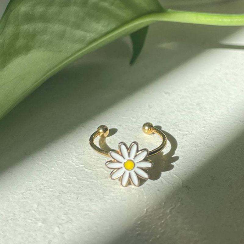 Flower Stress Relieveing Rings Anti Anxiety Daisy Spinning Ring Luxury Rings