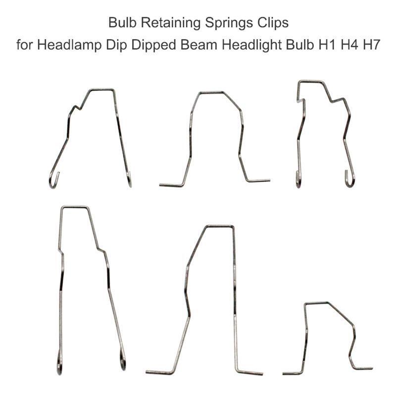Universal Car Headlight Clamp Headlamp Dip Dipped Beam Bulb Hoder Pack of 6