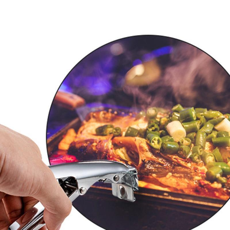 Bowl Plate Clamp Holder for Hot Dishes Microwave Oven Fryer with Bottle Opener