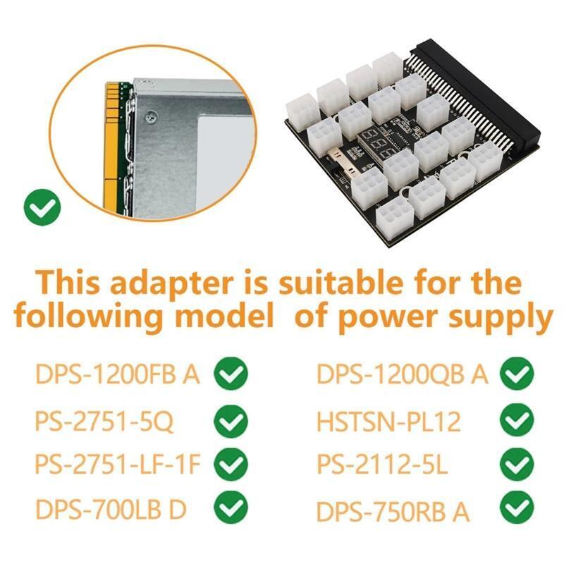 for Ethereum ETH BTC 64pin to 17x6pin Power Distribution Board Adapter