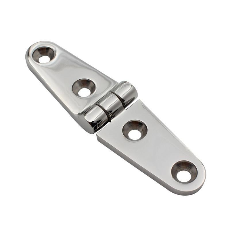 2Pcs 100x25mm Strap Door Hinge Marine Stainless Steel Deck Boat Hardware