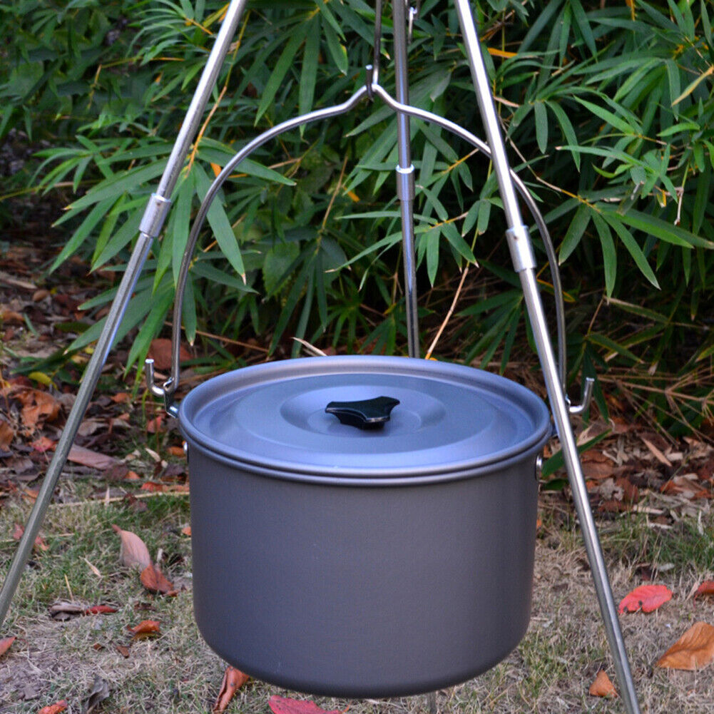 Picnic Cooking Pot Rack Hook Holder Outdoor Camping Stove Campfire Tripod