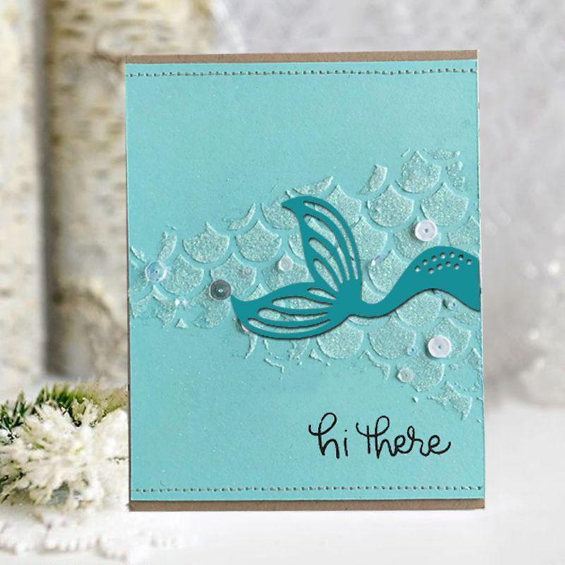 Fish Tail Metal Cutting Dies Stencil Scrapbooking DIY Album Stamp Paper Emboss