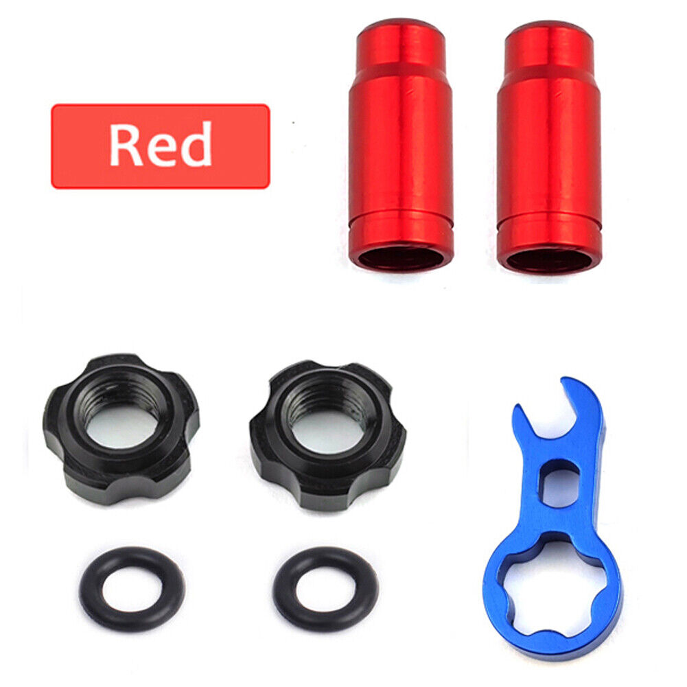 Road Bike Valve Nut Aluminum Alloy Cycling Protection Accessories (Red)