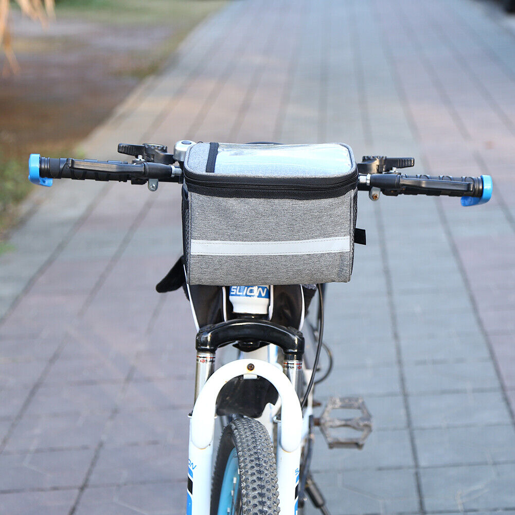 Touch Screen Bike Handlebar Bag Insulation Pouch Bicycle Front Seat Bags