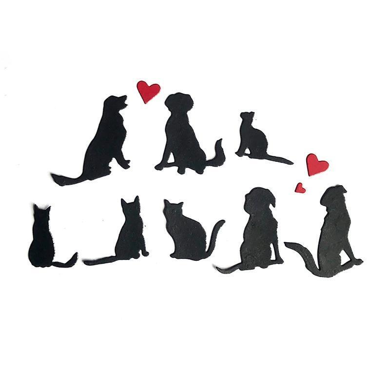 Heart Cat Dog Metal Cutting Dies Photo Album Decoration Accessories DIY Crafts
