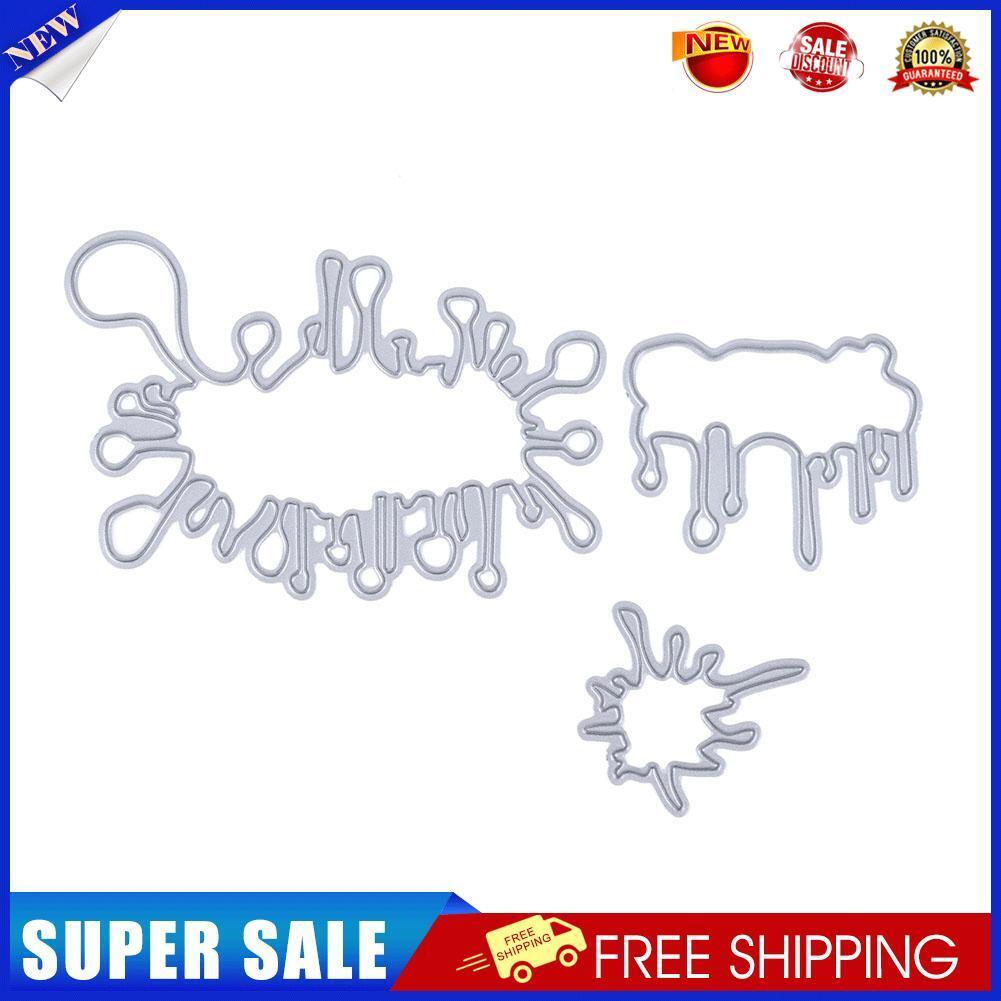 3pcs/set Blood Drop DIY Stencil Embossing Scrapbook Craft Metal Cutting Die