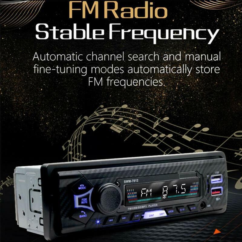 AUX Ports Player Support USB Drive Radio Adapter Bass Sound Music Player