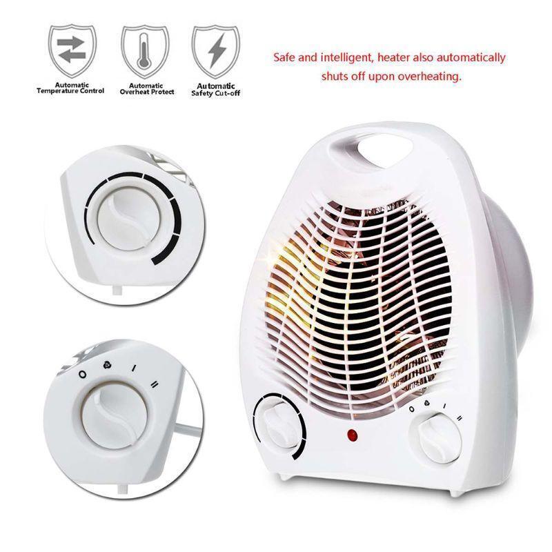 Electric Space Heater with Thermostat, 2000W Dual Purpose Heater Fan for Room