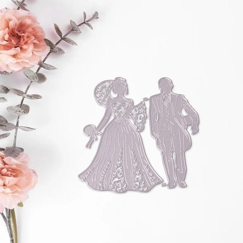 Metal Die Cuts Wedding Couple Bride and Groom Steel Cutting Dies for Crafts