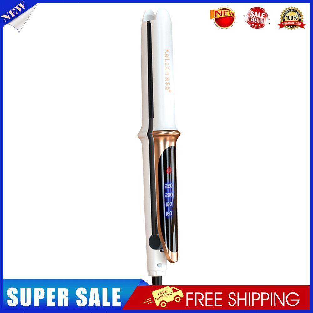 Dual Use Hair Straightener Roller Four-Gear Temperature Heat Curler (White)