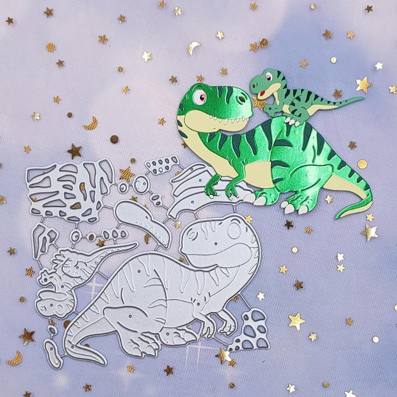 Dinosaurs Embossing Stencil DIY Printing Steel Mould Scrapbook for Album Paper