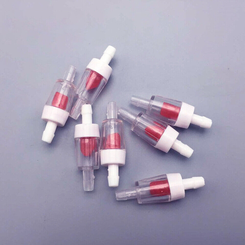 10pcs Tracheal Check Valve Fish Tank Aquarium Non Return Air Pump (Red L)