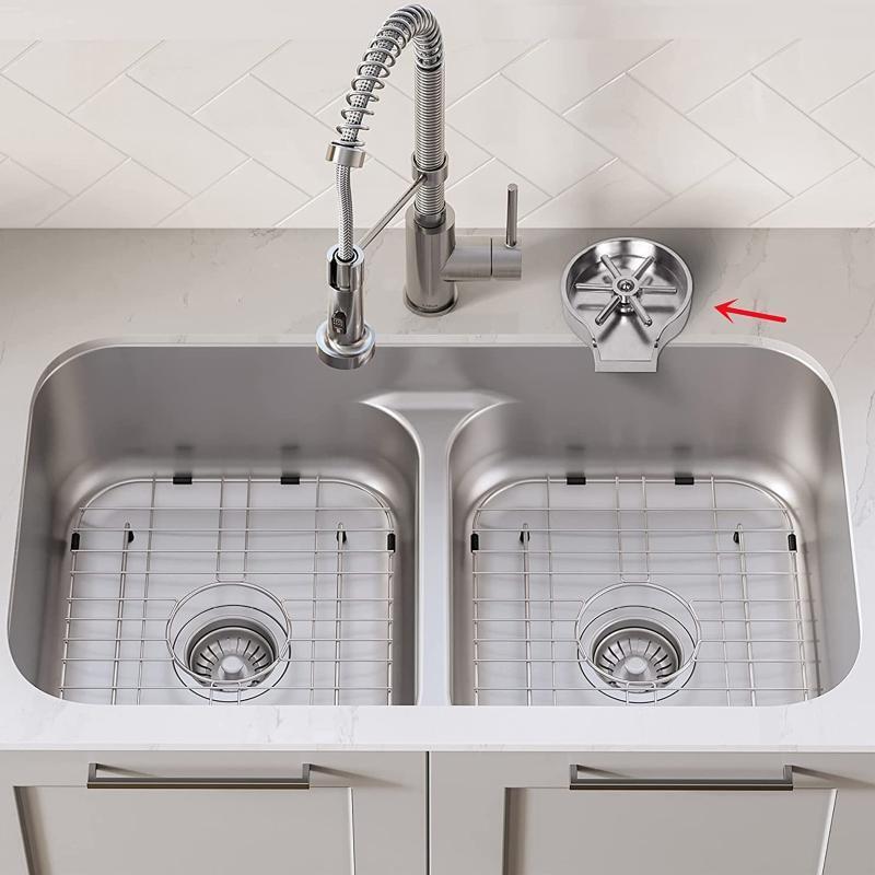 Stainless Steel Sink Glass Cup Rinser High Pressure Automatic Spraying