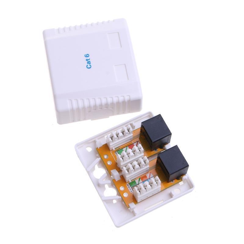 Ethernet Wall Plate, Keystone Jack Wall Plate with RJ45 Keystone Coupler insert