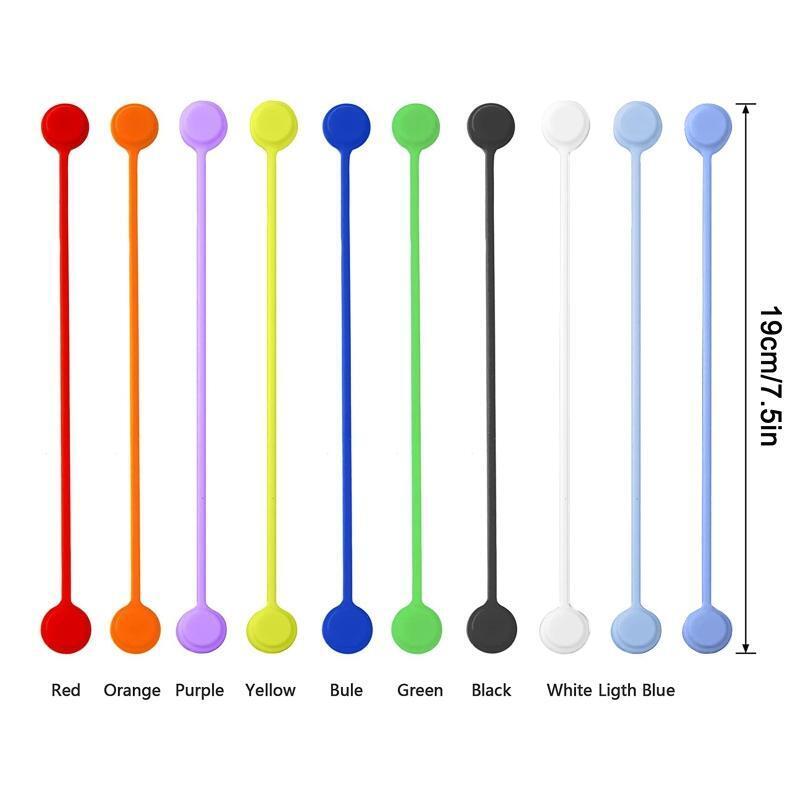 10 Pcs Magnetic Cable Ties Silicone Cable Management Ties Reusable Cord Clips