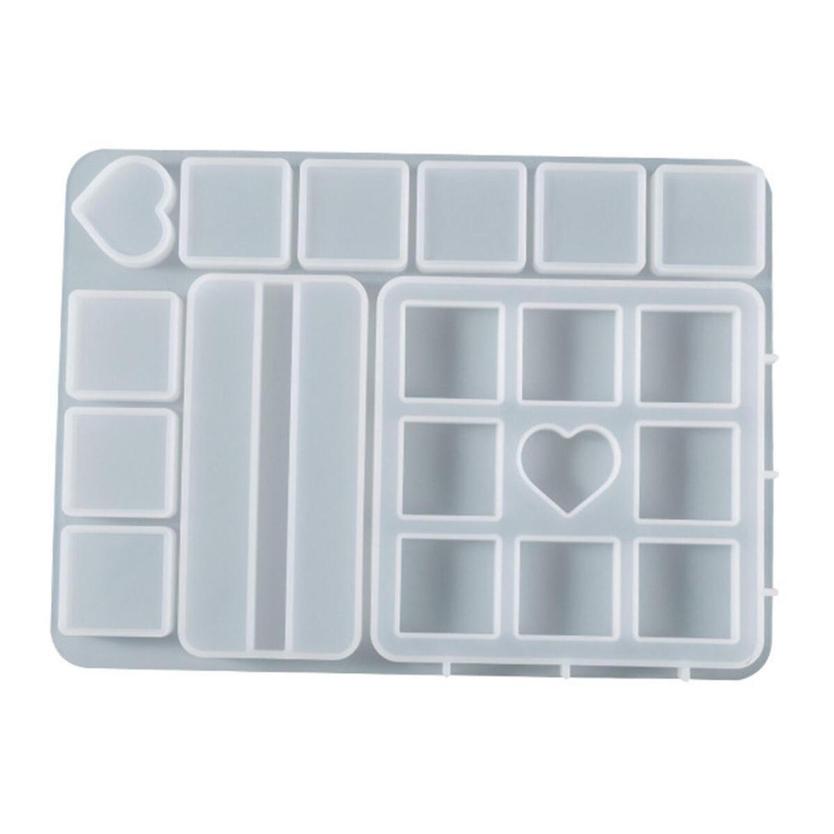 Love Heart Square Photo Frame Silicone Mold Decorative Picture Display Stand