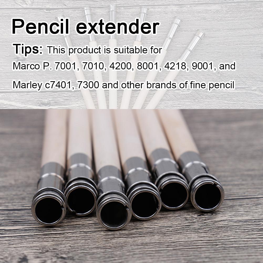 Wood Single Head Pencil Extender Holder Sketch School Office Art Write Tool