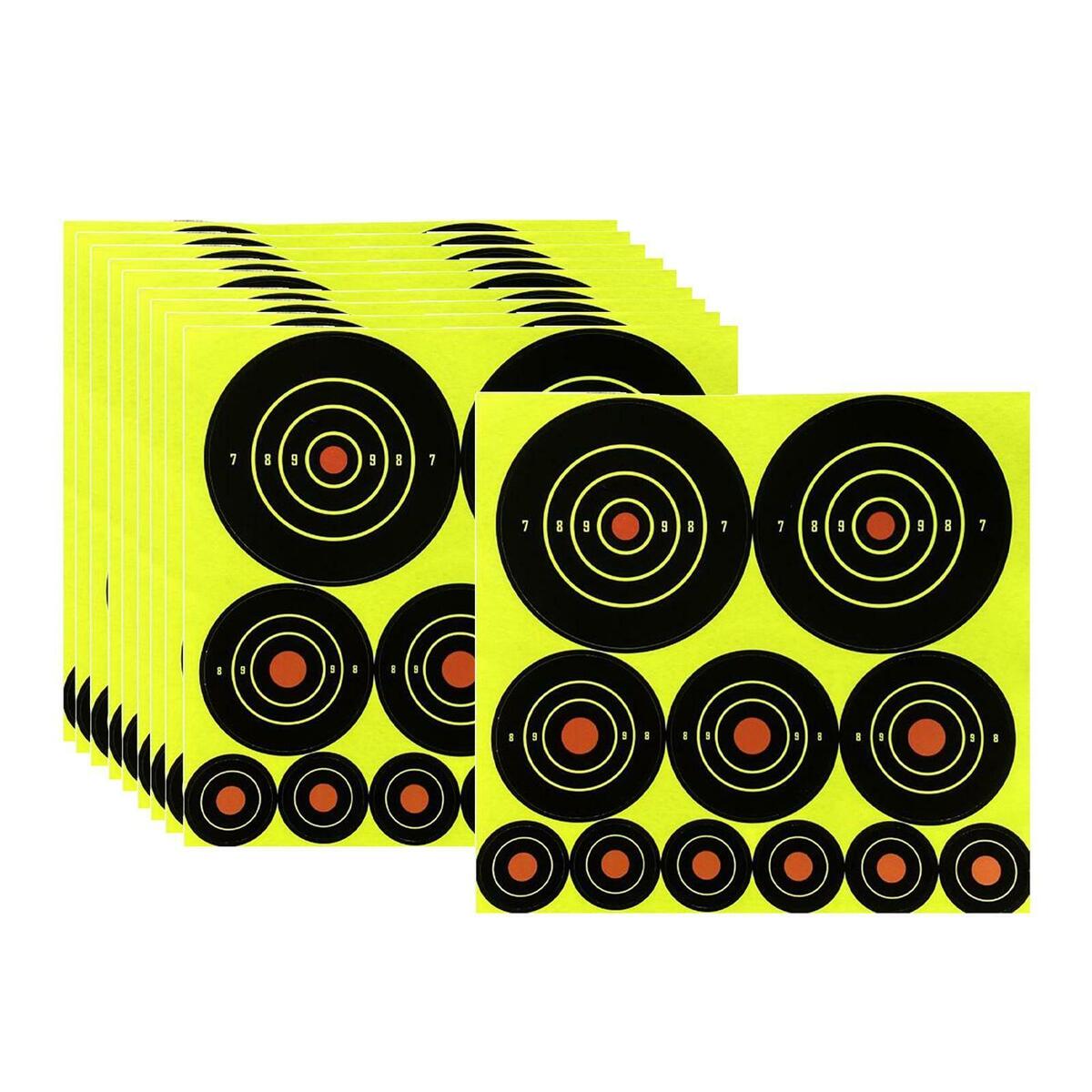 10 Pieces Shooting Reactive Paper Target Self-Adhesive Practice Splash Aim