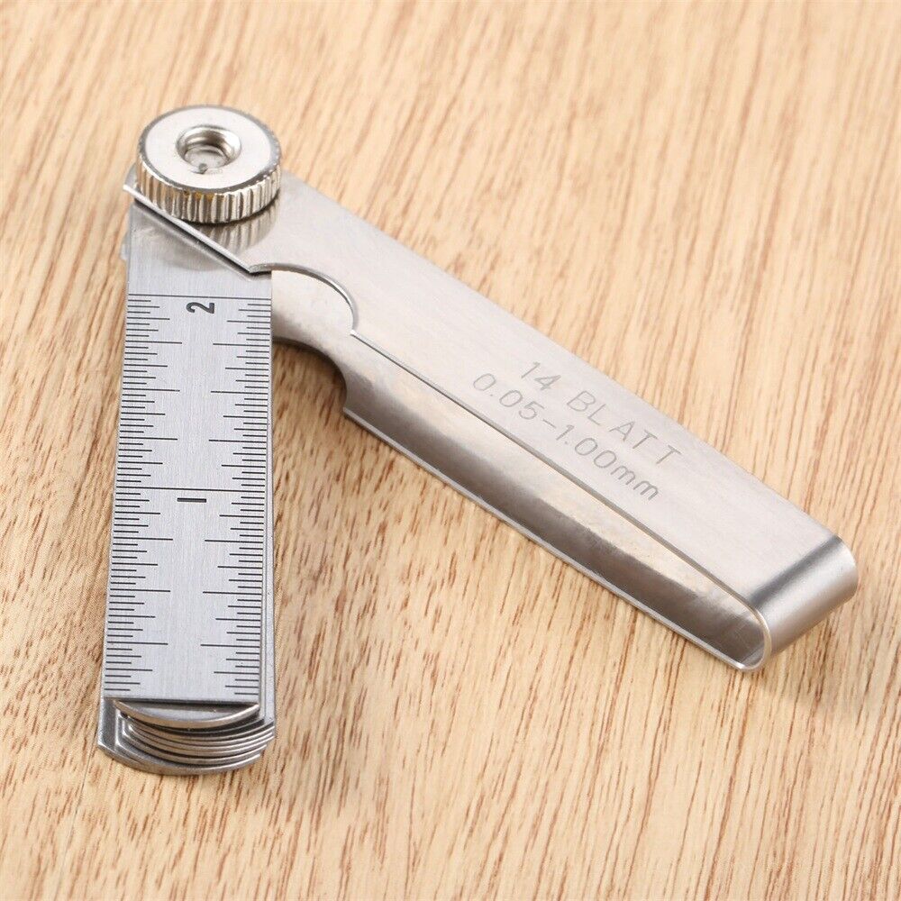 New 14 Gauge Feeler Blades 80mm/3.15inch Length 0.05mm-1mm Metric Blade Measure