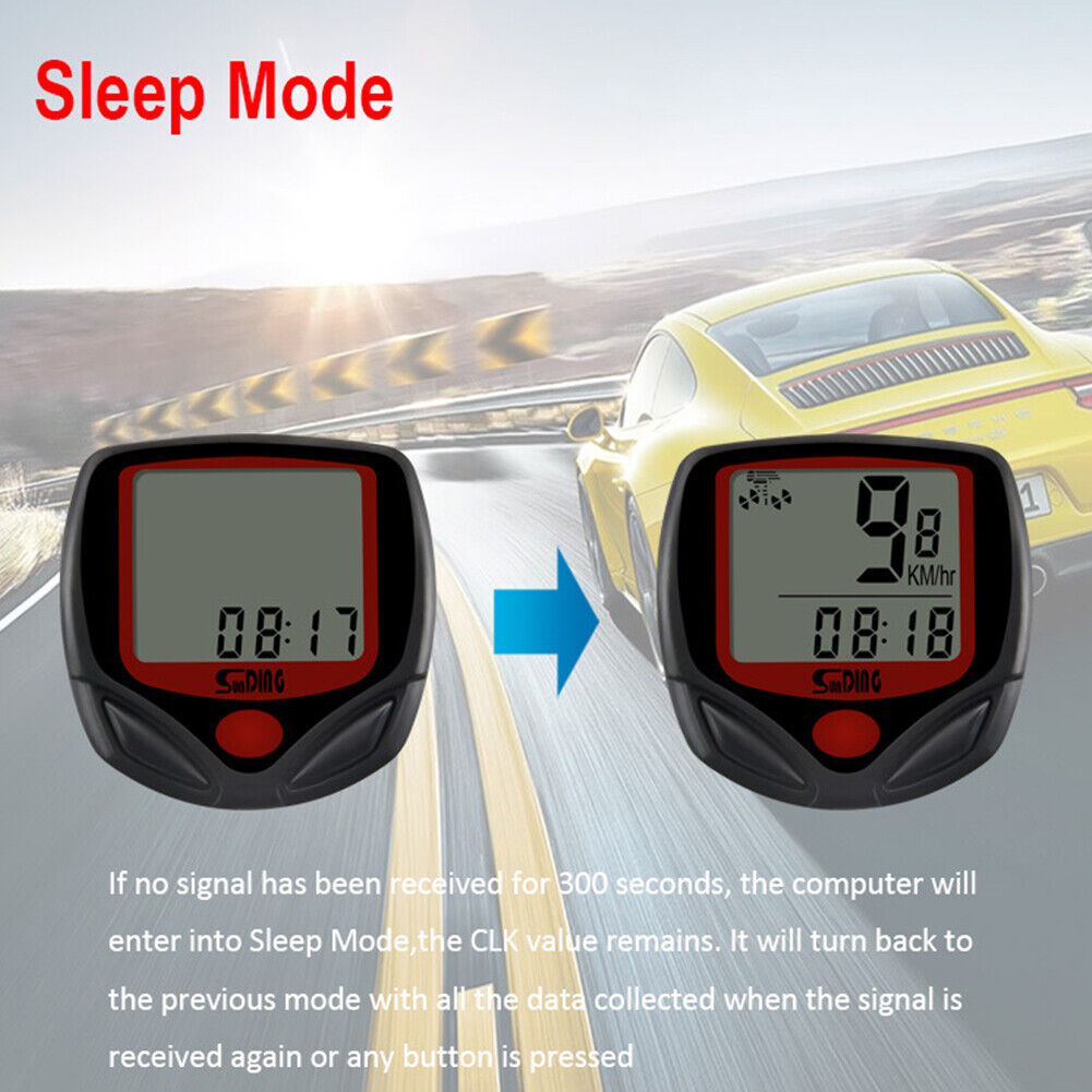 SunDing Bicycle Wired Computers Speedometer Waterproof Cycling Odometer