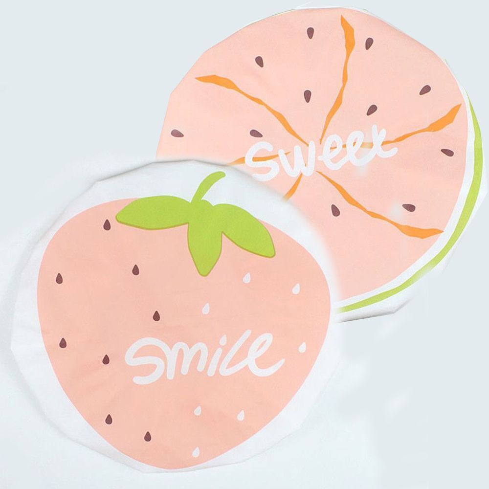 2PCS Home Fruit Elastic Waterproof Sleep Cap Head Hair Cover Bath Hat Shower Cap