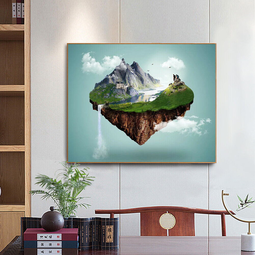 DIY 5D Diamond Painting Full Square Mosaic Aerial Landscape House Pictures
