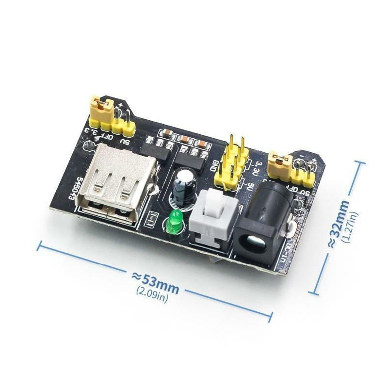 for ar-duino Breadboard Power Supply Module MB102 3.3V 5V DC 6.5-12V 1 Pieces