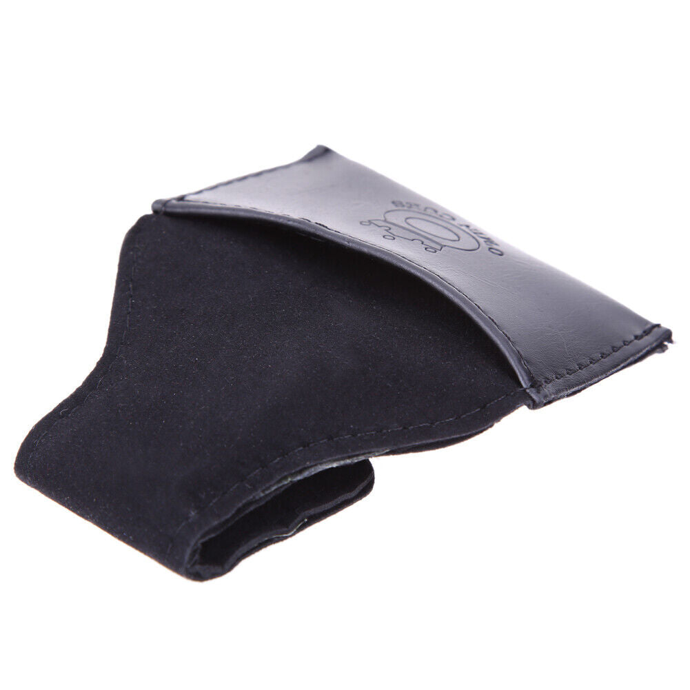 Black Faux Leather Chalk Holder Pouch with Clip Pool Billiards Snooker Cue