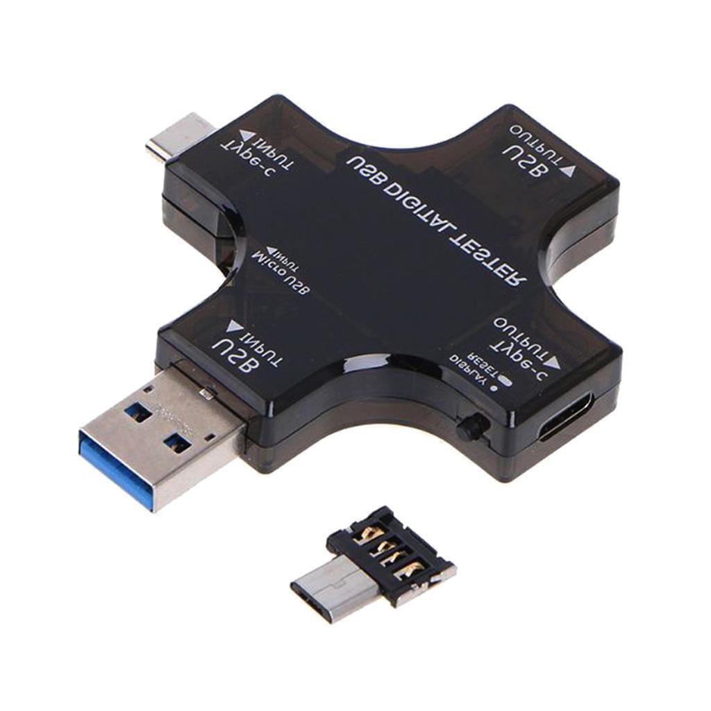 Usb Power Meter Testers, Multi Functional 2In1 TypeC Usb , Lcd Digital