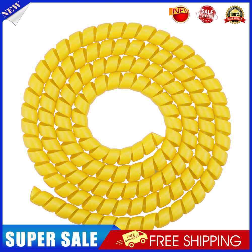 Electric Scooter Brake Pipe Protector Spiral Winding Wire for M365 (Yellow)