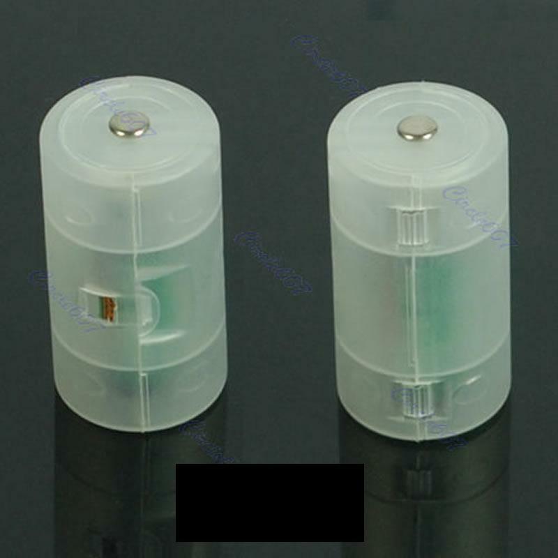 Hot Sell 1pcs AA to D Size Battery Adaptor Holder Case Converter