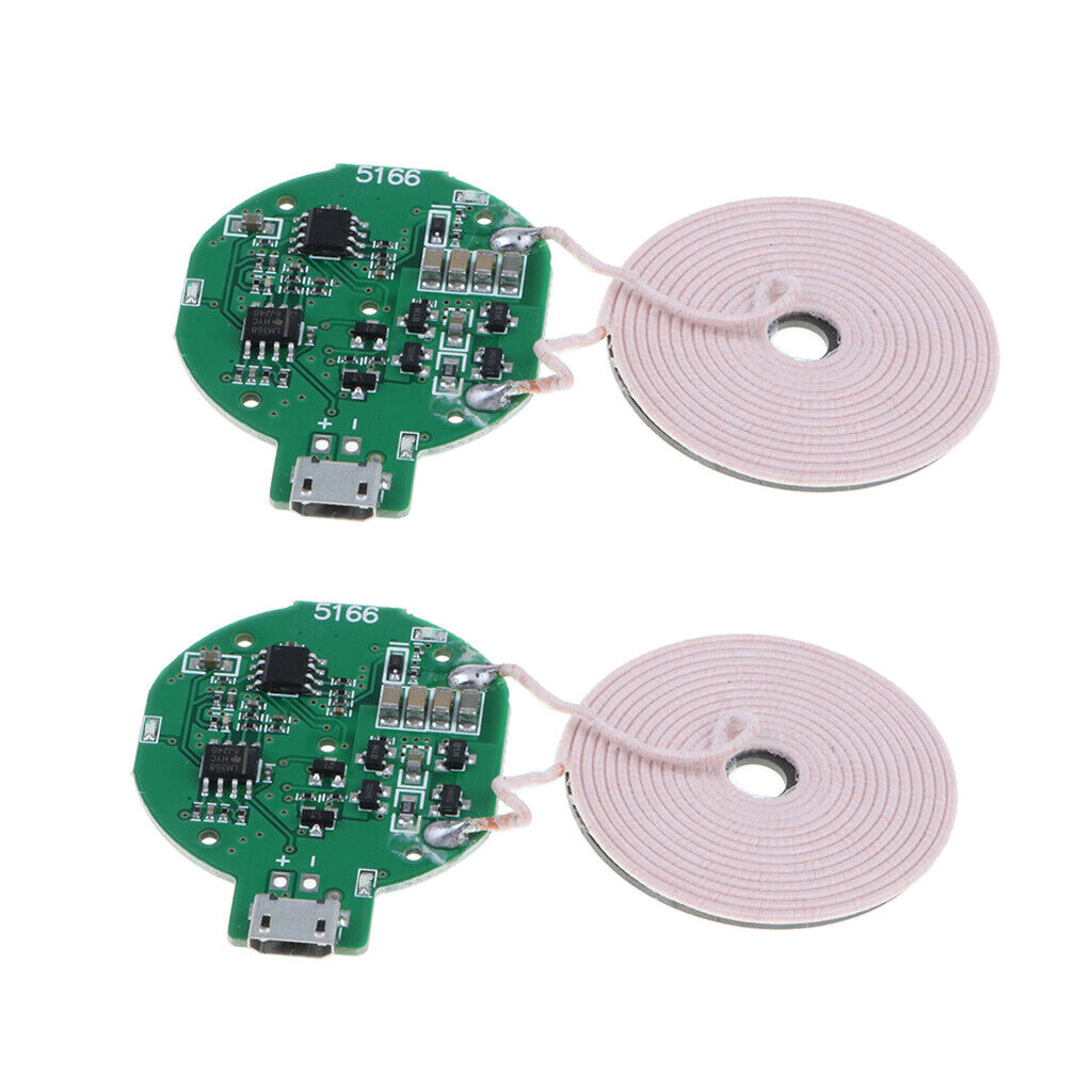 2x Qi Wireless Charger  Circuit Board w Coil  Qi-enabled Device