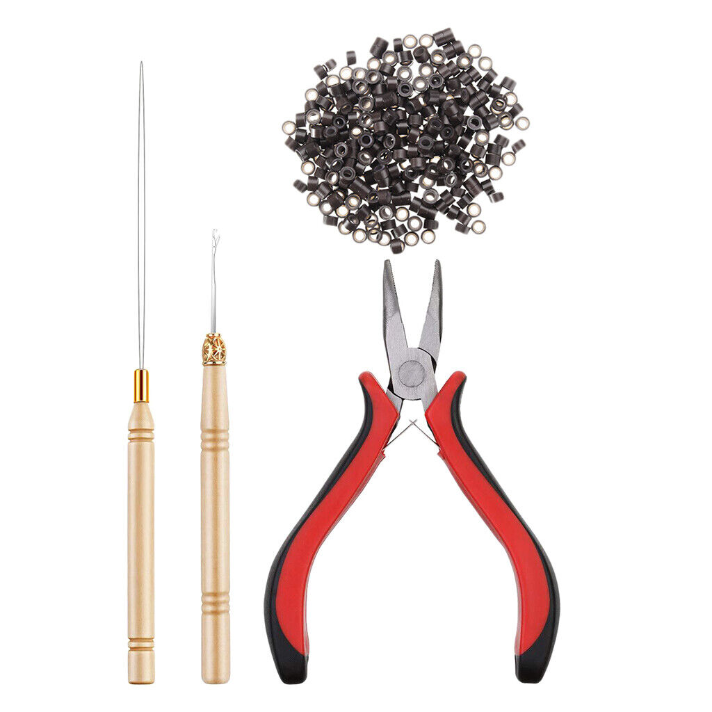 Bun extension Kit Plier Plus Pulling Hook Bead  And Loop  Tool Kits - 2#