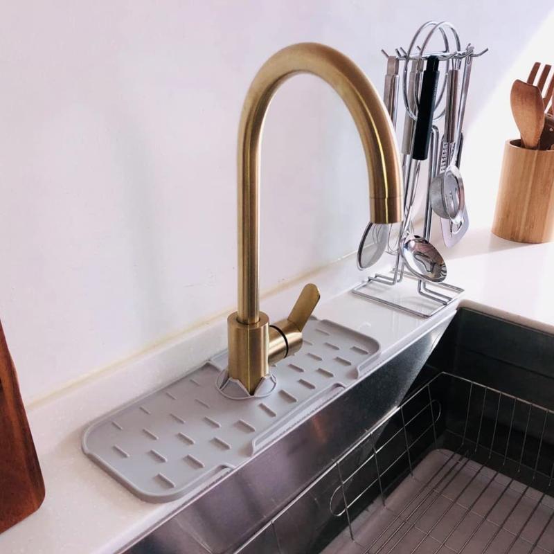 Faucet Absorbent Mat Silicone Faucet Absorbent Mat Countertop Dish Drying Mat