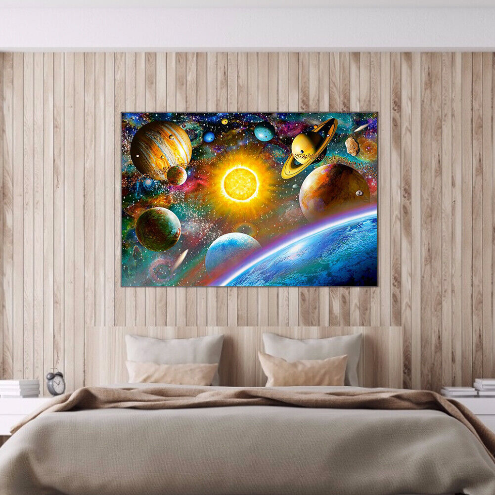 Solar System Diamond Painting 5D DIY Full Round Drill Mosaic Rhinestone Kit