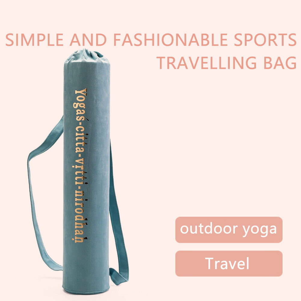 Yoga Mat Shoulder Carrier Bag Exercise Pilates Pads Backpack (Light Blue)