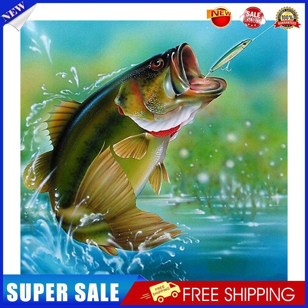 Fishing 5D Diamond Painting Embroidery DIY Craft Cross Stitch Home Decor
