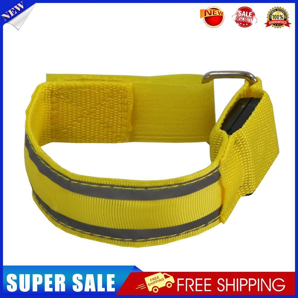 LED Reflective Light Armband Safety Belt Night Running Wristbands (Yellow)