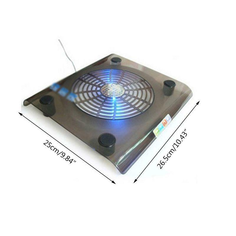 Laptop Cooler USB Cooling Big Fan LED Light Cooler Pad Stand for 15" PC Notebook