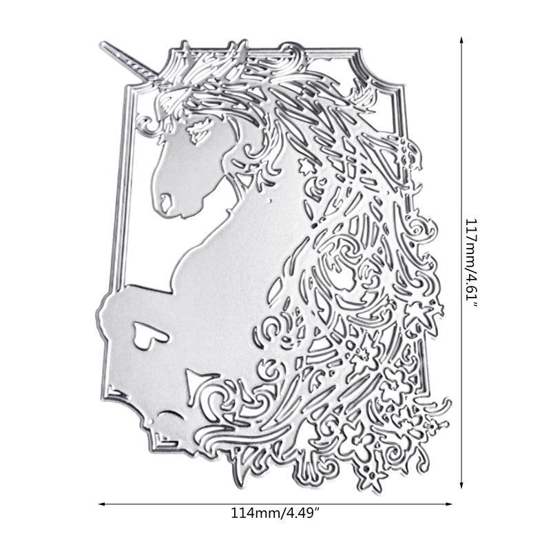 Horse Cutting Dies Metal Die Cuts DIY Embossing Stencil Template for Card Making