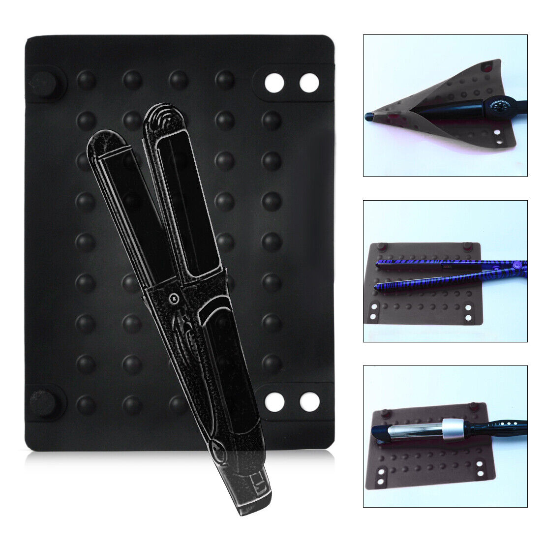 fit for Straightener/Curling Iron Flat Iron Travel Case Heat Resistant Mat Li