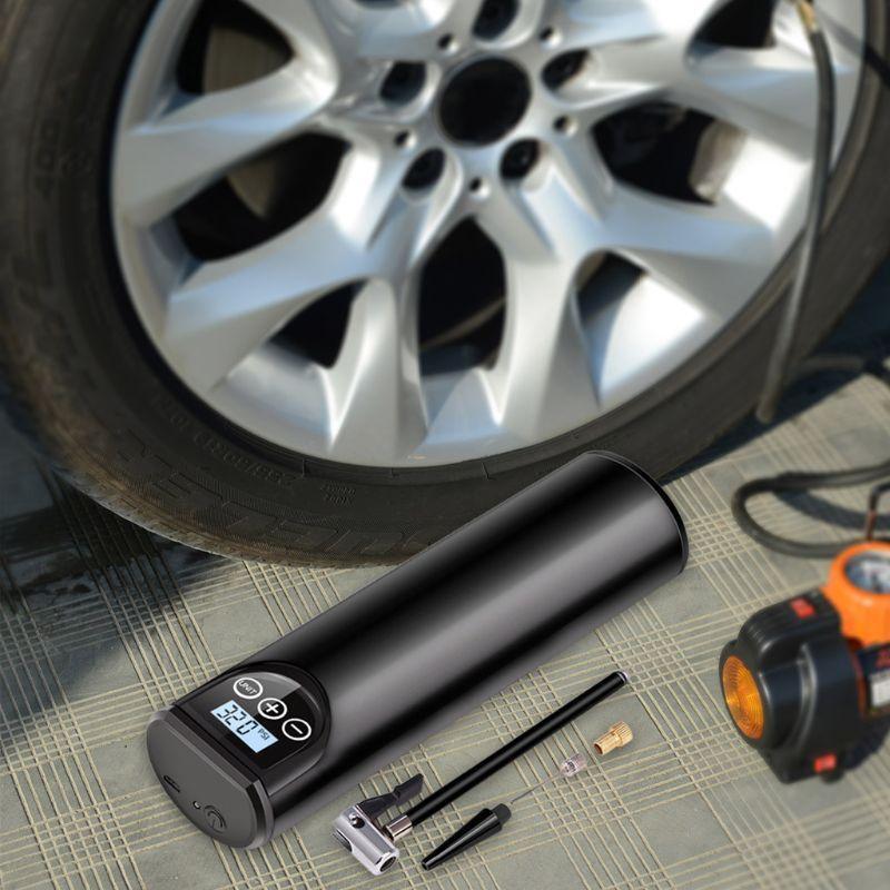 Multipurpose Portable Electric Inflator USB Rechargeable LCD Display Tire Pump