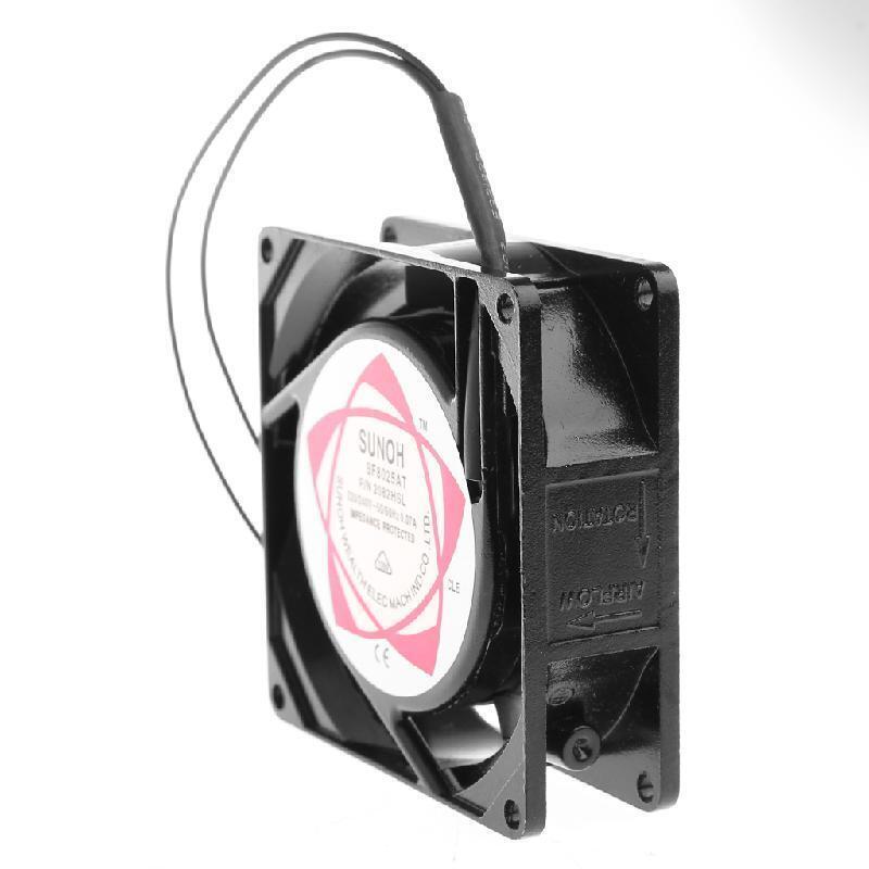 SF8025AT 2082HSL 8025 80mm Sleeve Bearing 220-240V AC 2-Wire Case Cooling Fan