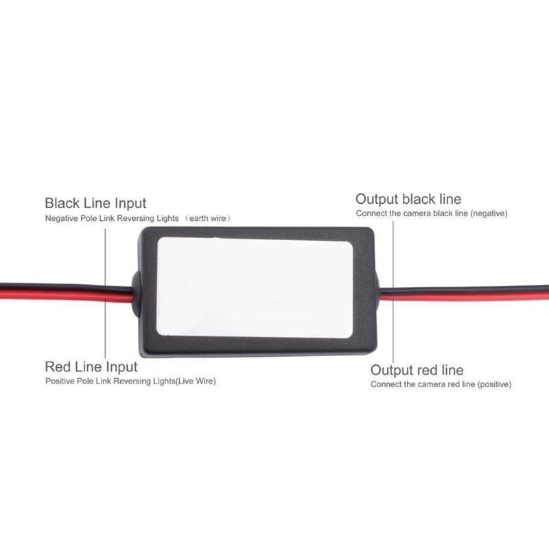 Car Rear View Camera Rectifier 12V Power Relay Capacitor Backup Filter Ballasts