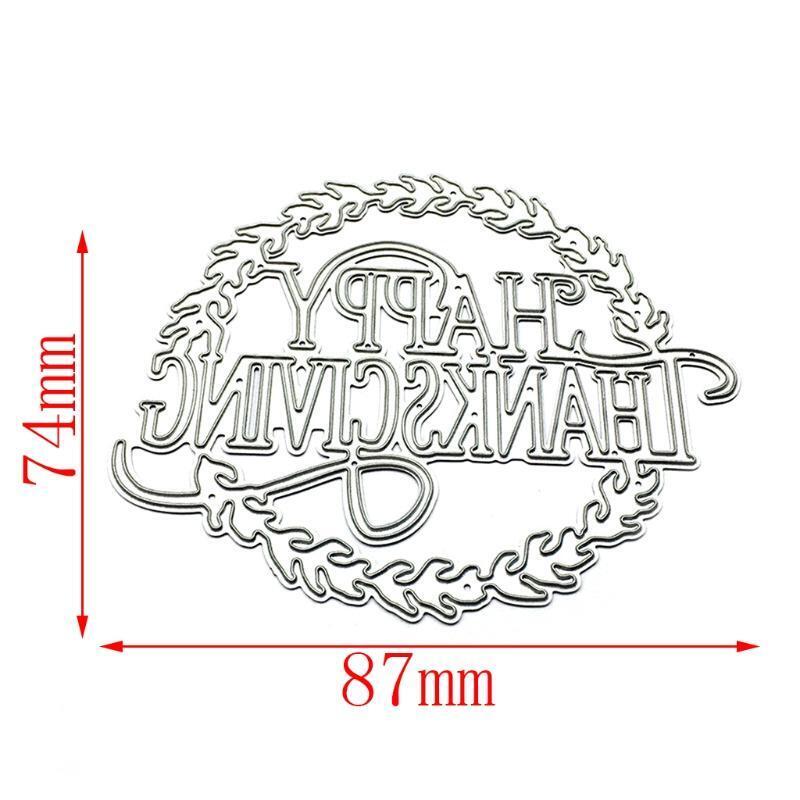 Happy Thanksgiving Metal Steel Cutting Dies Stencils Embossing DIY Scrapbooking