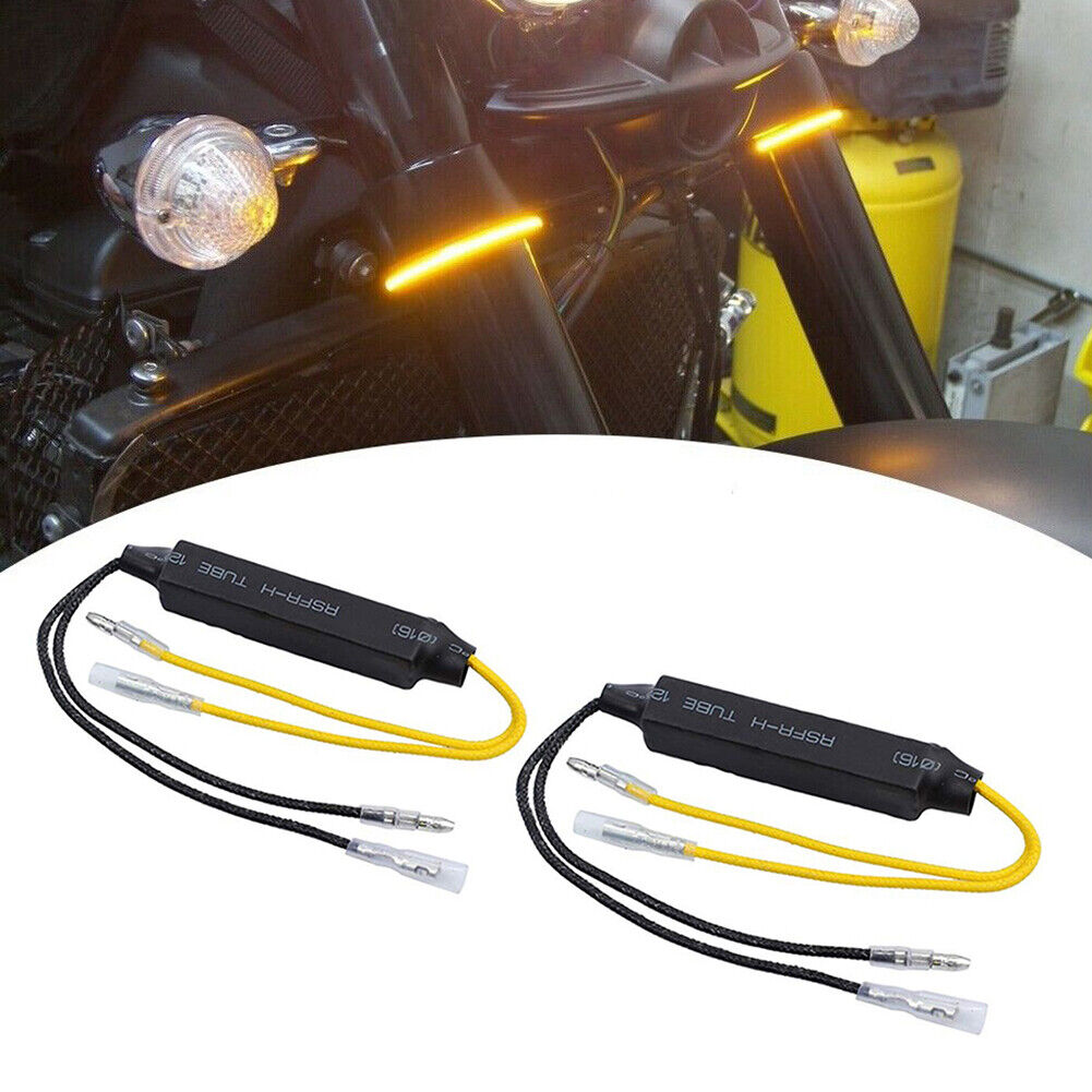 1 Pair Motorcycle Indicator Turn Signal Decoder LED Light Blinker Resistor
